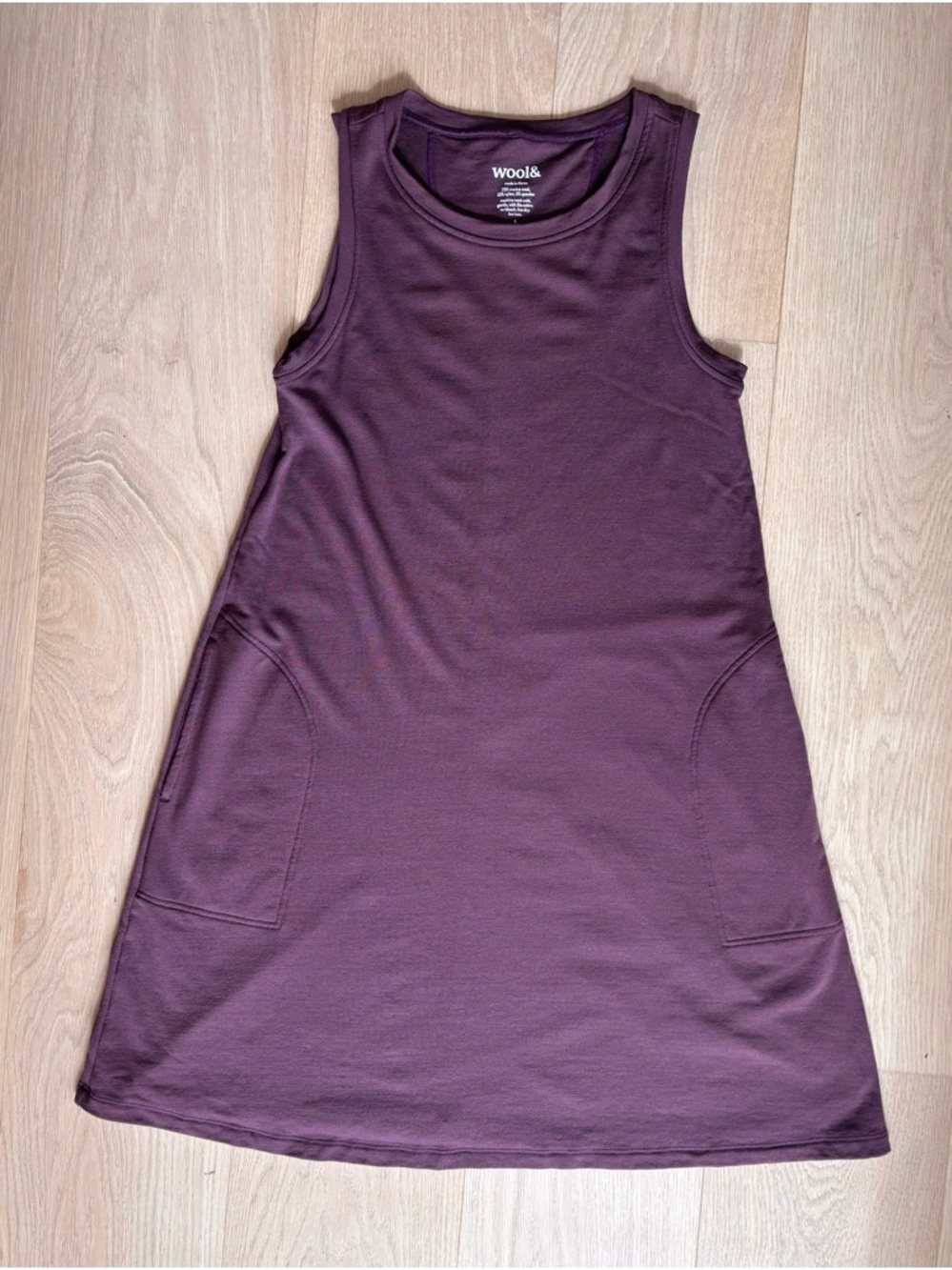 Wool& Sierra Tank Dress in Marionberry, Sz S